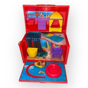 Vintage Pound Puppies Mini Play Set with Mini Dog – Collectible 1990s Toy